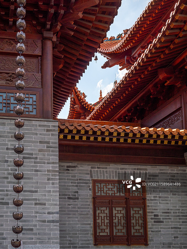 湖南长沙古开福寺建筑图片素材