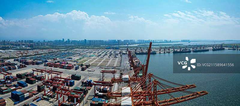 营口市 鲅鱼圈区 辽东湾 月亮湖 港口 航拍图片素材