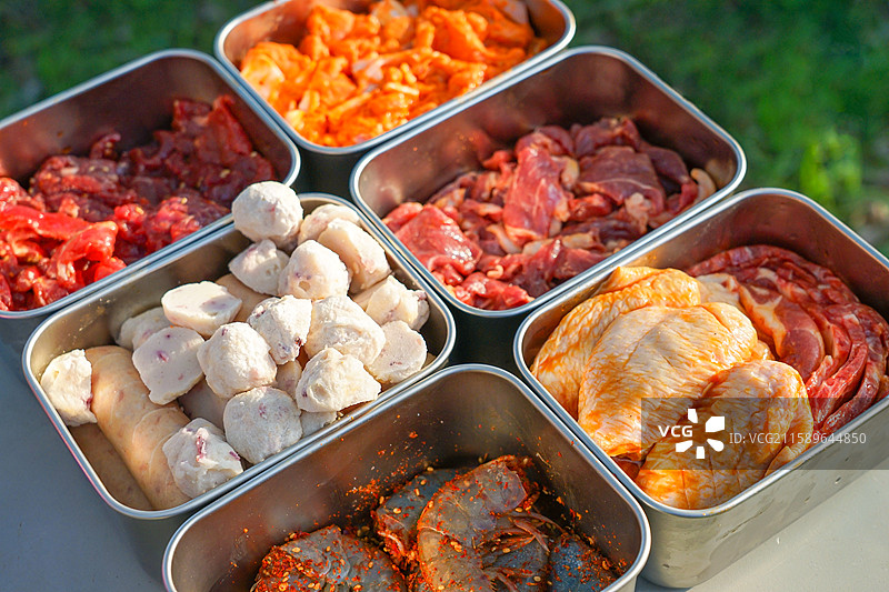 腌制好的新鲜烧烤食材图片素材