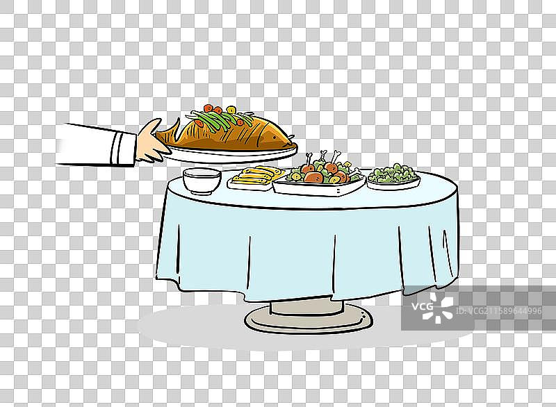 为一桌美食上菜图片素材