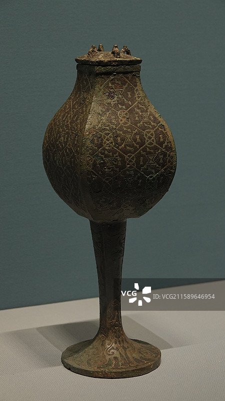 山西省博物院藏品-高柄小方壶图片素材