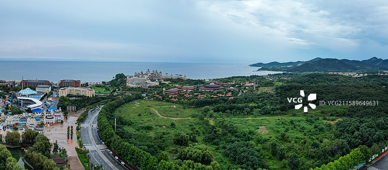 大连 金州区 金石滩 发现王国 金石路 金泉广场图片素材