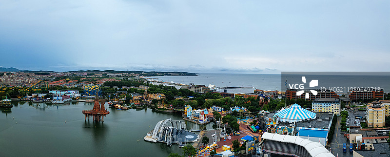 大连 金州区 金石滩 发现王国 金石路 金泉广场图片素材