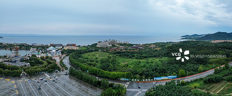 大连 金州区 金石滩 发现王国 金石路 金泉广场图片素材