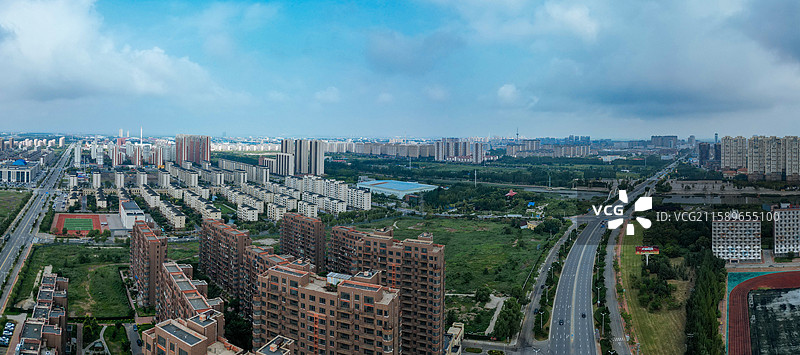 营口市 西市区 明湖广场 奥体中心 航拍图片素材