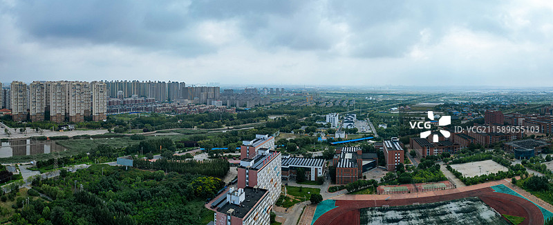 营口市 西市区 明湖广场 奥体中心 航拍图片素材