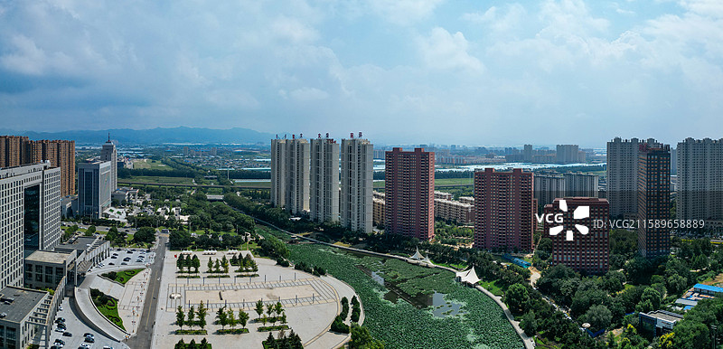 营口市 鲅鱼圈区 辽东湾 月亮湖 港口 航拍图片素材