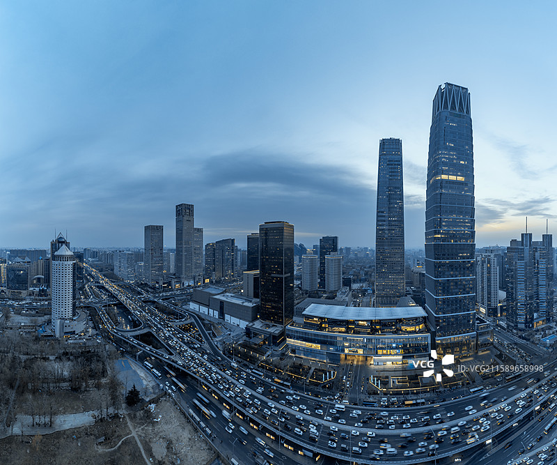 北京国贸桥东三环夜景，城市夜景，国贸桥，东三环，繁荣，城市主干道图片素材