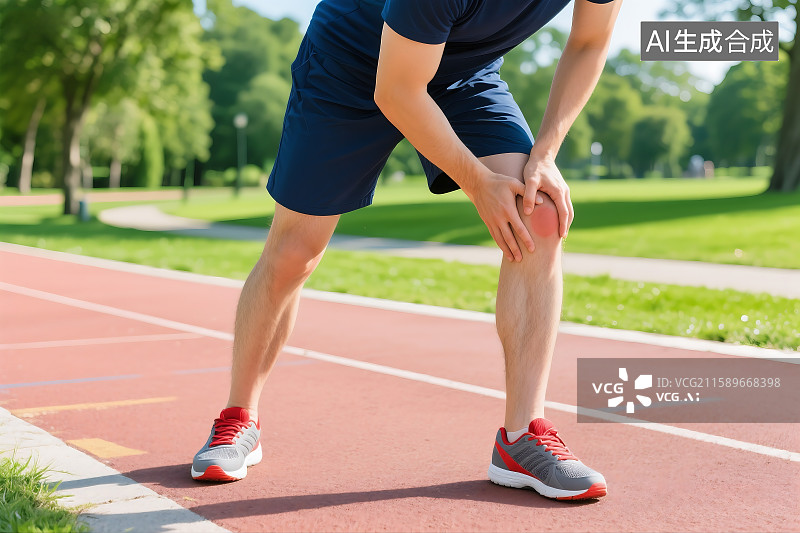 【AI数字艺术】膝关节疼痛 马拉松 长跑慢跑 医学科普 关节药 3D医学模型 药物科普 医疗卫生 半月板图片素材
