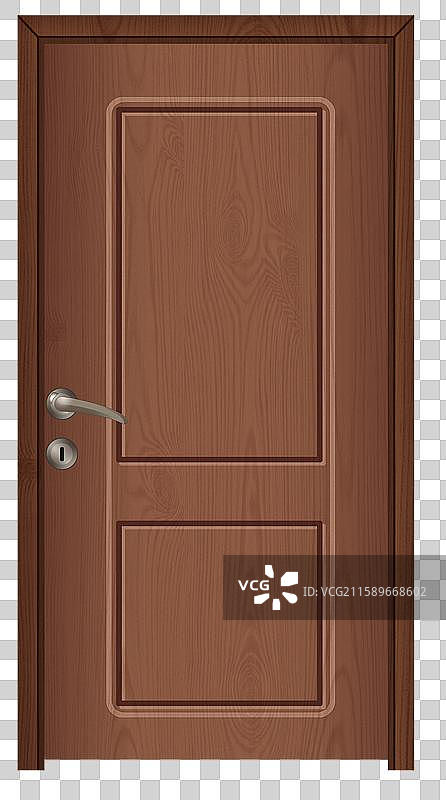 家具装修装饰木质木门原木风大门防盗门木纹卡通元素插画图片素材