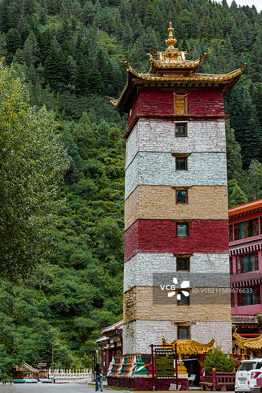 壤塘县曾克寺彩色米拉塔图片素材