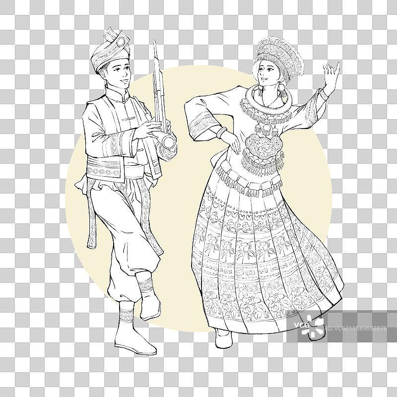 56民族，苗族，芦笙舞图片素材