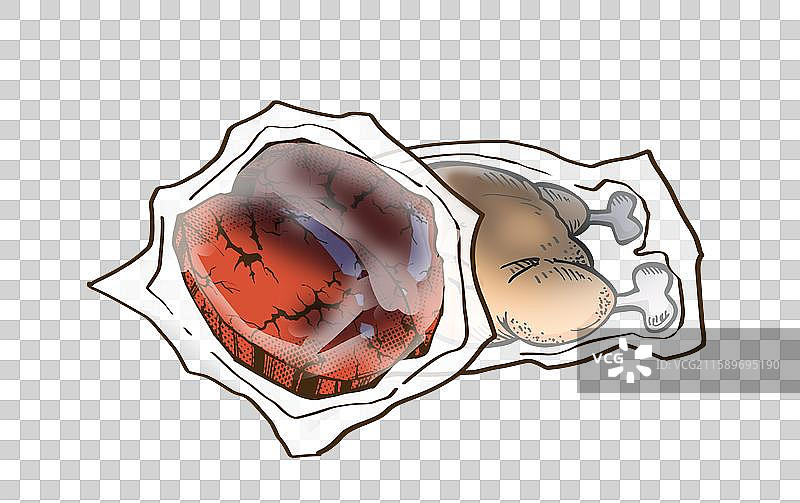 真空包装的变质牛肉和鸡肉图片素材