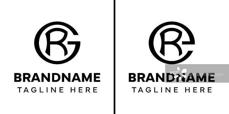 适合任何场合的GR和ER字母组合标志图片素材