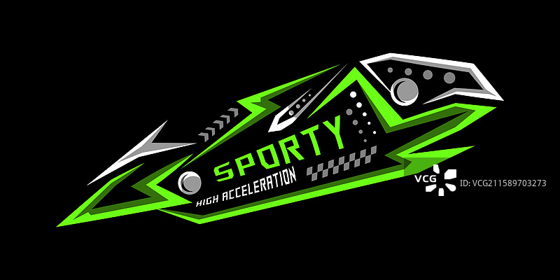 automotive sport decal abstract style sticker图片素材