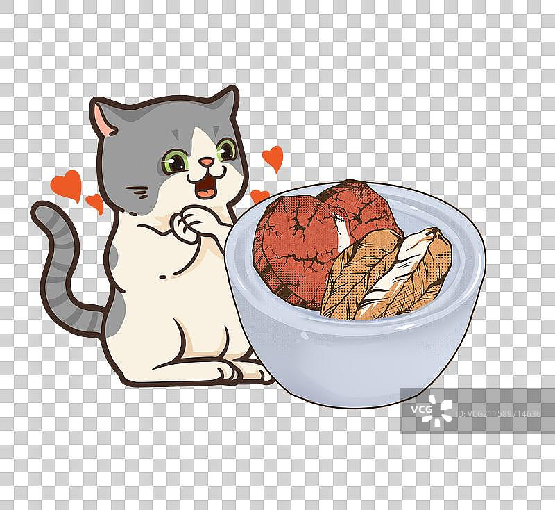 猫饭之鸡胸肉牛肉图片素材