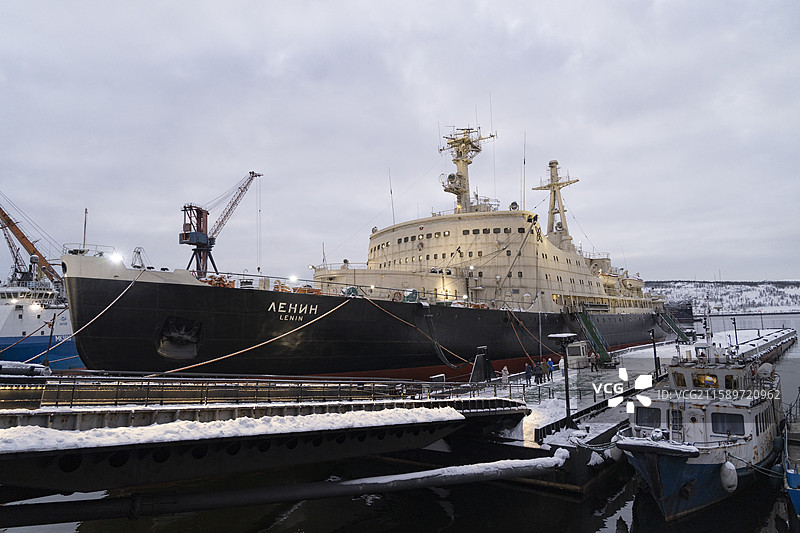 俄罗斯摩尔曼斯克列宁号核动力破冰船图片素材