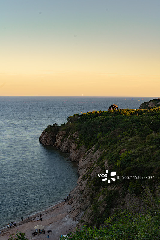 葫芦岛龙回头日落图片素材