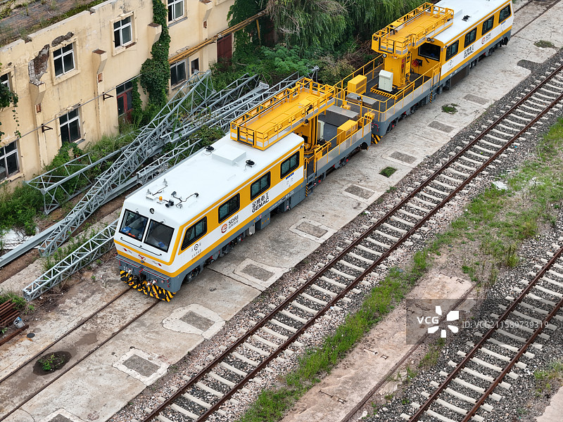 青岛火车高铁轨道铁路图片素材