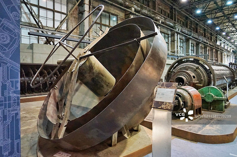 辽宁沈阳中国工业博物馆工厂重型机器工业设备图片素材