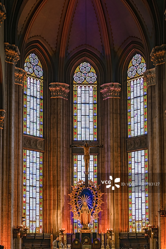 土耳其伊斯坦布尔独立大街圣安东尼奥教堂图片素材