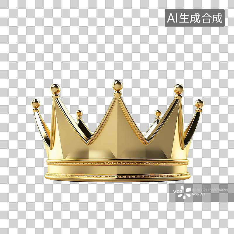 【AI数字艺术】一个金皇冠抽象插画素材图片素材