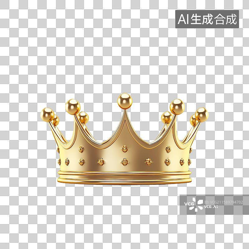 【AI数字艺术】一个金皇冠抽象插画素材图片素材
