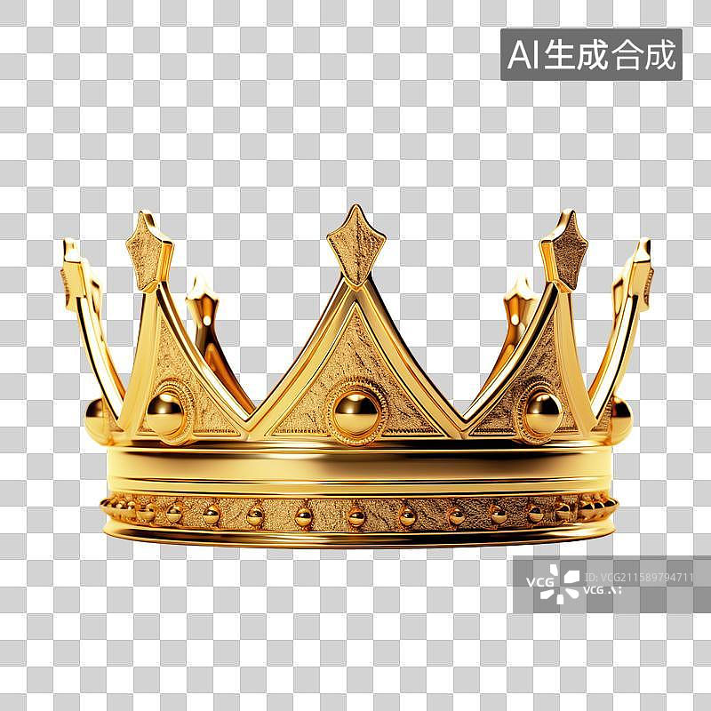 【AI数字艺术】一个金皇冠抽象插画素材图片素材
