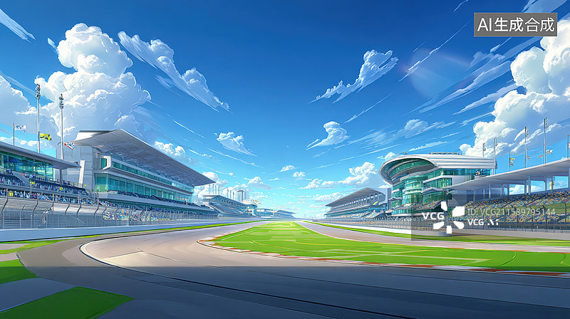 【AI数字艺术】现代赛车场图片素材