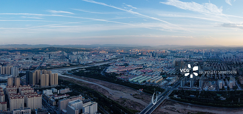 赤峰市 红山区 松洲公园 松山区 赤峰商厦 航拍 地标图片素材