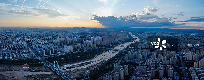 赤峰市 红山区 松洲公园 松山区 赤峰商厦 航拍 地标图片素材