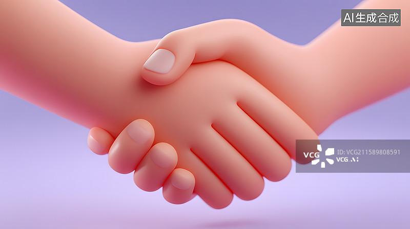 【AI数字艺术】商务合作握手场景展示图片素材
