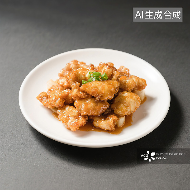 【AI数字艺术】中餐美食锅包肉溜肉段糖醋里脊家常菜小炒肉年夜饭团圆饭餐厅外卖菜单写实摄影简约干净清新高级感广告背景图片素材