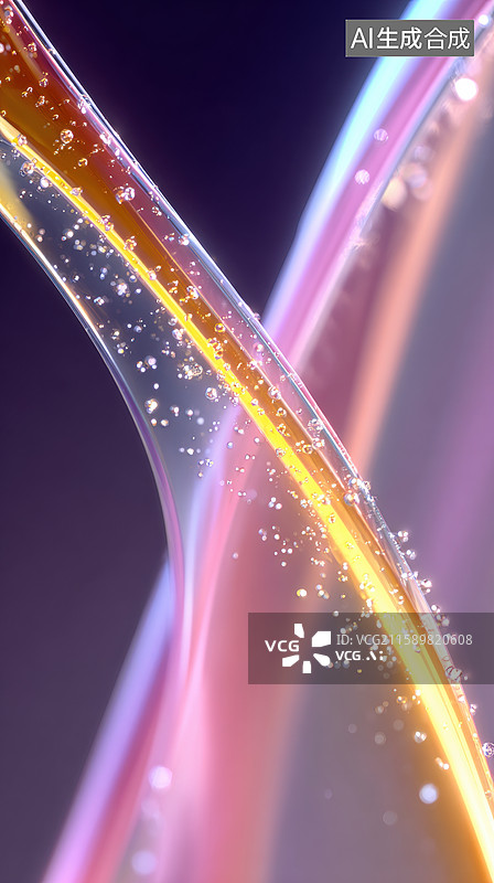 【AI数字艺术】流光溢彩的线条艺术图片素材