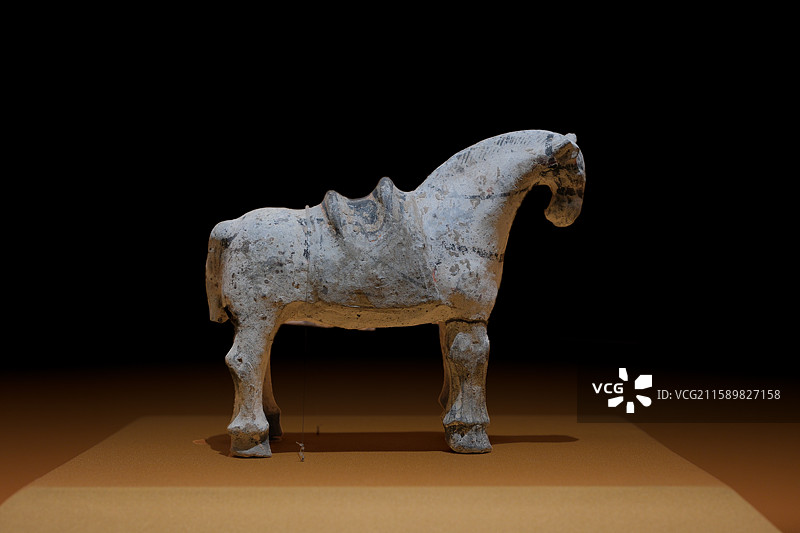 彩绘陶马，北周天和四年，华彩六盘：宁夏固原文物精品展图片素材