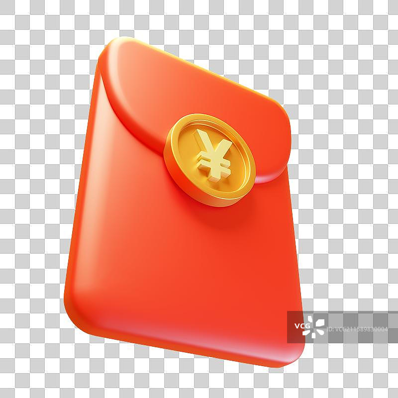 免抠中国风红包利是封新年喜庆3D图片素材
