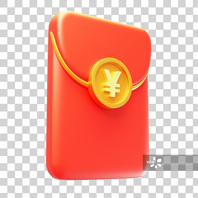 免抠中国风红包利是封新年喜庆3D图片素材