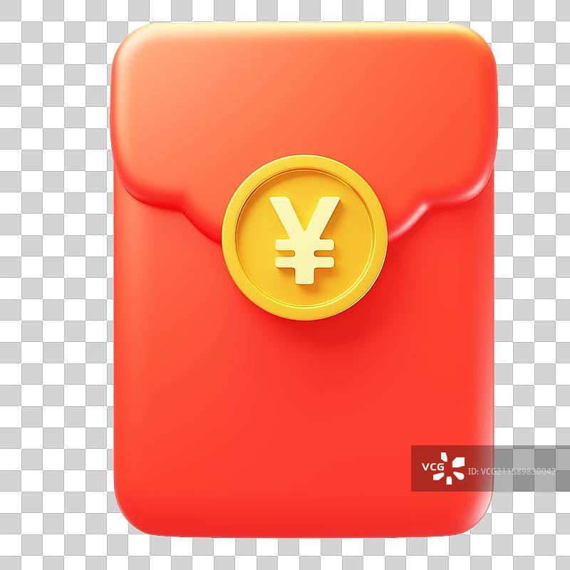免抠中国风红包利是封新年喜庆3D图片素材