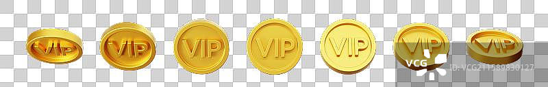 免抠专属贵宾会员活动金币VIP3D图片素材