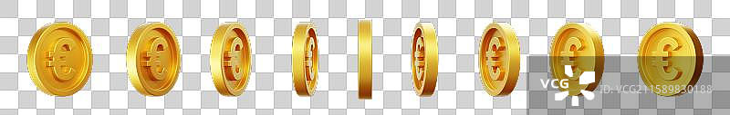 免抠金融欧元€符号国际化货币3D图片素材