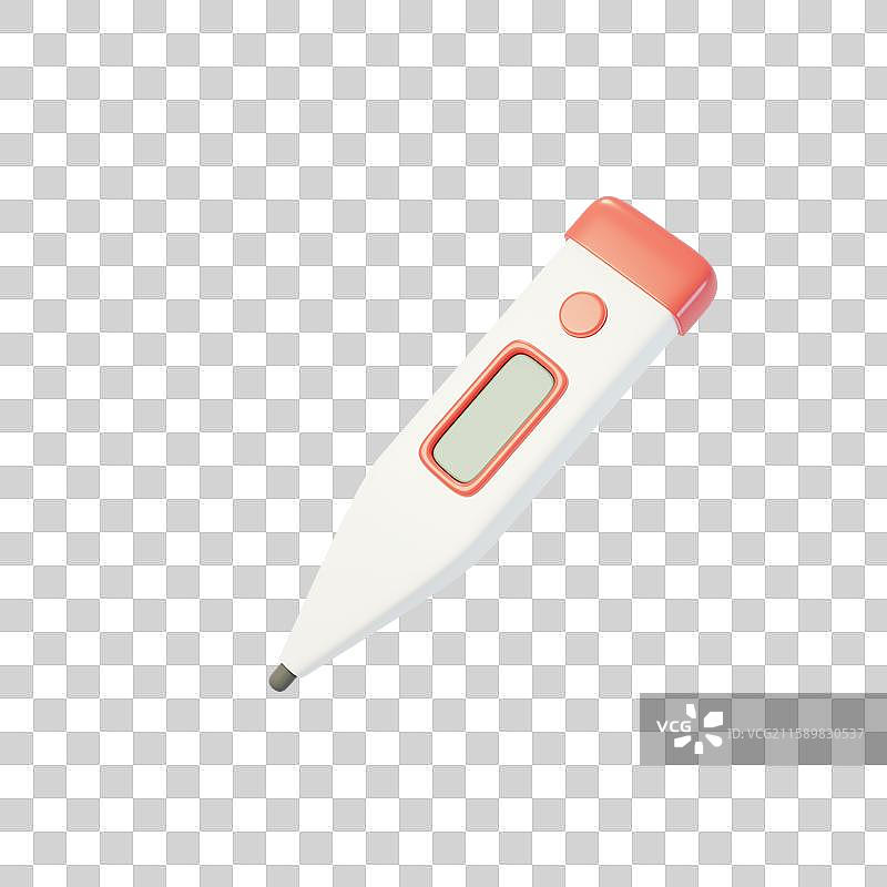 免抠体温监测医疗工具健康体温计3D图片素材