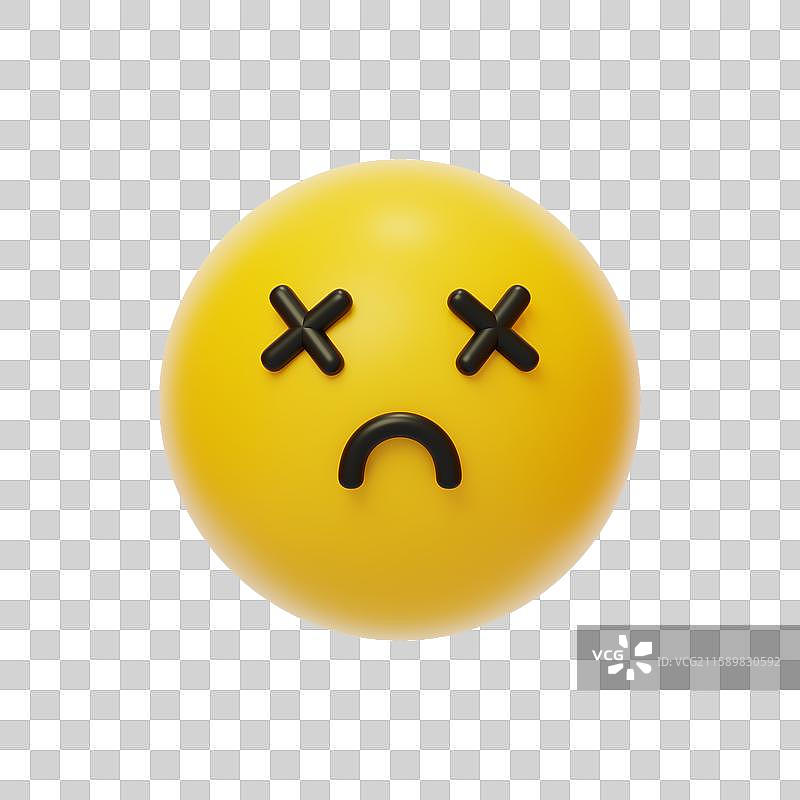 免抠难受表情包社交情绪反应3D图片素材