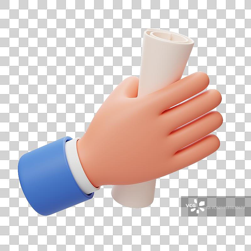 免抠稿件文稿合同成就学业卷轴3D图片素材