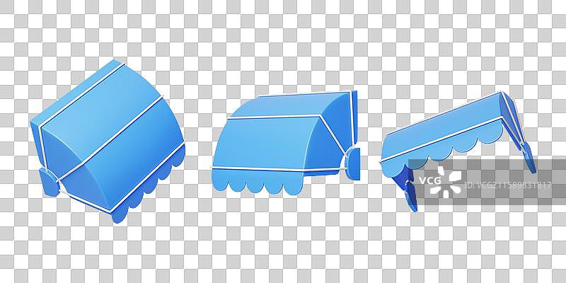 免抠露营店铺经营遮阳挡雨帐篷3D图片素材