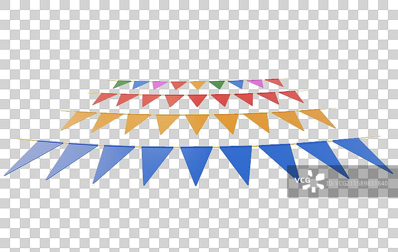 免抠节日庆典赛事活动挂旗彩旗3D图片素材