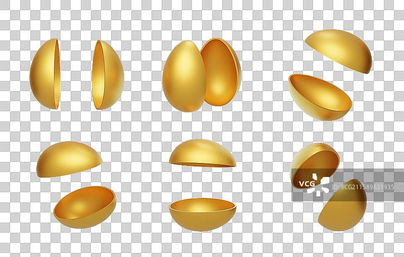 免抠游戏抽奖新人回馈福利砸金蛋3D图片素材