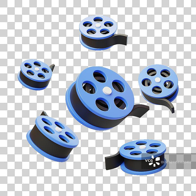 免抠影像摄影媒体视频传媒胶卷3D图片素材