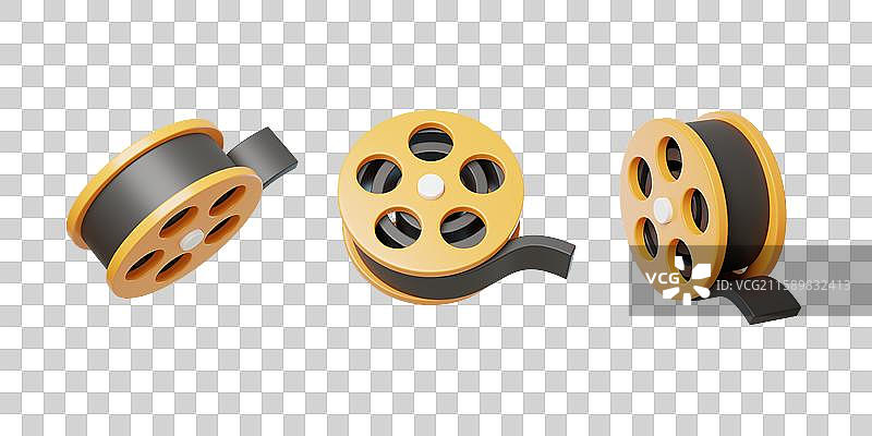 免抠影像摄影媒体视频传媒胶卷3D图片素材