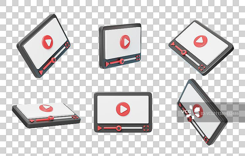 免抠播放短视频影片短剧传媒剧情3D图片素材