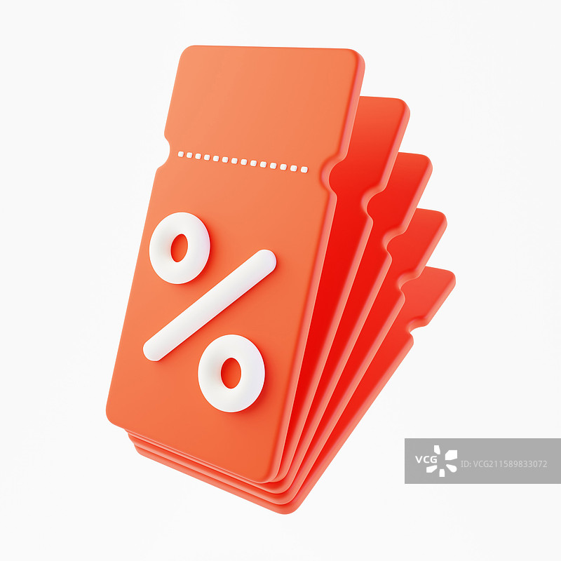 电商优惠促销打折特价优惠券3D图片素材